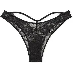 فيكتوريا سيكريت Y-Back Shine Strap Lace Brazilian Panty Color Black New in Kuwait