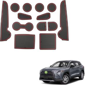 Door Slot Mats for Corolla Cross Accessories 11PCS/Set Non-Slip Dust Corolla Cross Interior Mats Cup Holder Center Console Liner Mat Compatible with 2022 2023 2024 Toyota Corolla Cross L/LE/XLE in Kuwait