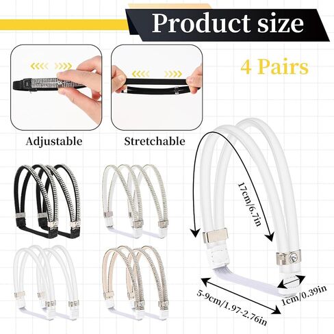 Anti-Slip Shoe Straps for High Heels -Detachable Heel Grips for Loose Shoes, Comfortable Ankle Strap Extenders in Saudi Arabia