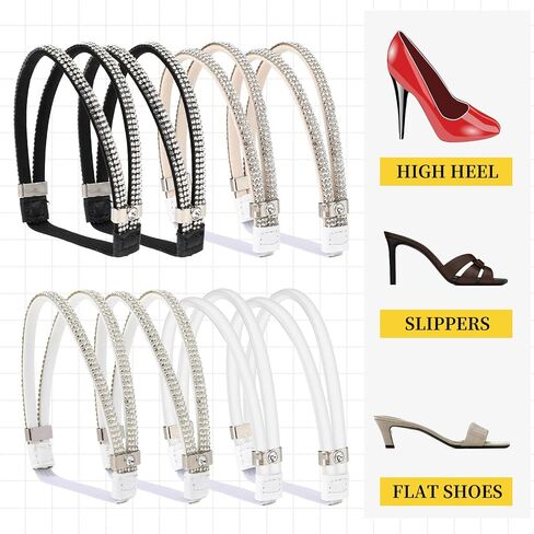 Anti-Slip Shoe Straps for High Heels -Detachable Heel Grips for Loose Shoes, Comfortable Ankle Strap Extenders in Saudi Arabia
