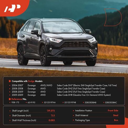 A-Premium Front Front Complete Drive عمود عمود عمود عمود عمود عمود عمود عمود يتوافق مع دودج دورانجو 2004 2005 2006 2007 2008 ، استبدل# 52123197AA ، 52123197AB in Saudi Arabia
