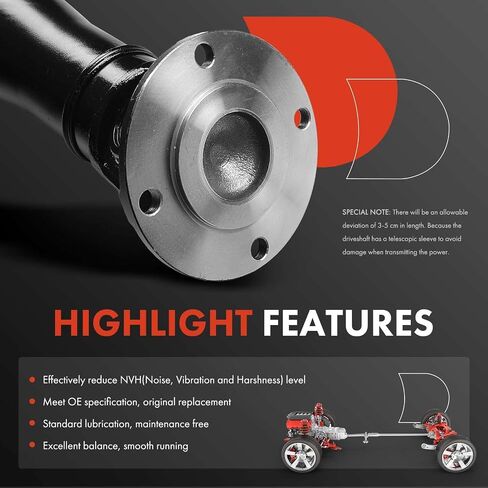 A-Premium Rear Complete Drive Shaft Prop Shaft Driveshaft Assembly Compatible with Nissan Pathfinder 2013-2018 & Infiniti QX60 2014-2018 2.5L 3.5L, Replace# 370003JA2A in Saudi Arabia