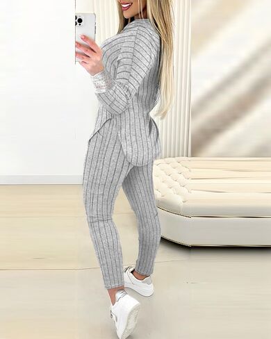 chicme 2025 2 قطعة للنساء للنساء هوديي سترة طويلة الأكمام in Kuwait