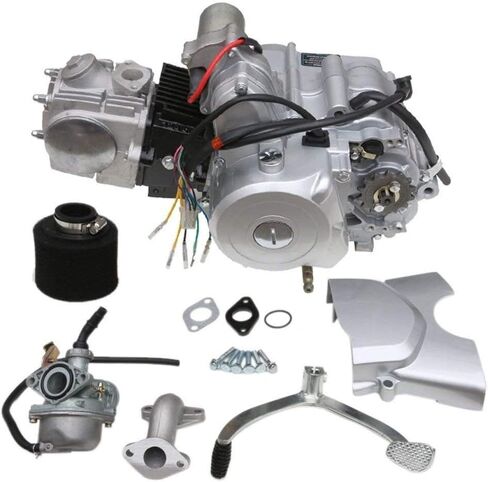 125cc 4-Stroke نصف السكتة الدماغية أحادية الأسطوانة المحرك الكهربائي المبرد بالهواء مع مجموعة تسخير الأسلاك لـ ATV Quad Go Kart in Saudi Arabia