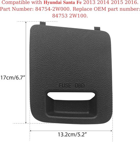 84753 2W100 Center Console Cab Cab Cover Box Cover for Hyundai Santa Fe 2013 2014 2015 2015 ، POBD Diagnostic Cover Part in Kuwait