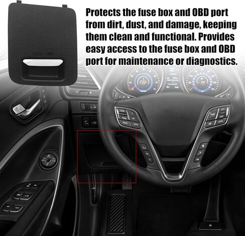 84753 2W100 Center Console Cab Cab Cover Box Cover for Hyundai Santa Fe 2013 2014 2015 2015 ، POBD Diagnostic Cover Part in Kuwait