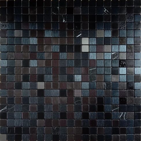 Xuaniny Peel and Stick Backsplash Philes للمطبخ والحمام والمدفأة والفسيفساء المصنوعة من الألومنيوم المعدنية (12 "x12") (10 ، لون الحبر) in Kuwait
