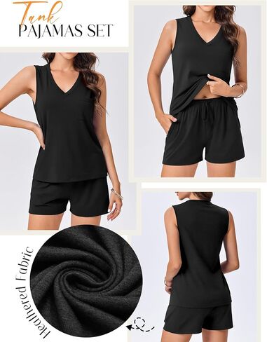 Ekouaer Pajamas for Women مجموعة PJS PJS Soft Sleepwear Summer Summer Summer Tops و Shorts Travel Lounge مع جيوب in Saudi Arabia