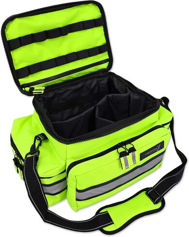 Lightning X Products Lightning X Mid-Sized First Responder EMT Bag | LXMB25 Fully Stocked w/ 240+ Aid, EMS & Trauma Supplies - Black in Kuwait