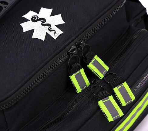 Lightning X Mid-Sized First Responder EMT Bag | LXMB25 | Fully Stocked w/ 240+ First Aid, EMS & Trauma Supplies - RED in Saudi Arabia
