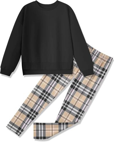 Girl Clothes Sweatshirt Pullover Leggings Tracksuits Outfit 2PC Girls Clothes Size 6-14 in Kuwait