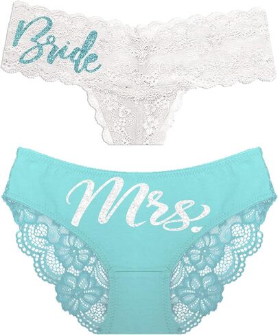 Bride Panties - Honeymoon Lingerie, Bachelorette Party, Bridal Shower Gifts - Lace Panty Set in Saudi Arabia