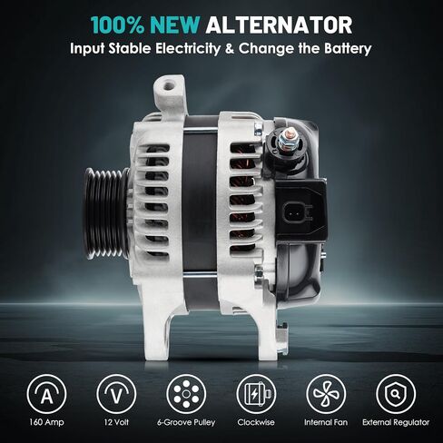 13868 Car Alternators 120 Amp, 6-Groove Pulley Fit for Dodge Stratus, for Chrysler Sebring 2001-2006 2.4L 2.7L Automotive Replacement Alternators 421000-0740, 4606755AA, 4606755AD, 421000-0230 in Saudi Arabia