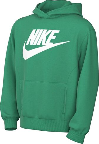 Nike Boys Sportswear Club+ HBR Pullover Hoodie - Black/White - Kids Size 6 in Saudi Arabia