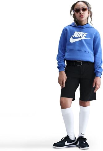 Nike Boys Sportswear Club+ HBR Pullover Hoodie - Black/White - Kids Size 6 in Saudi Arabia
