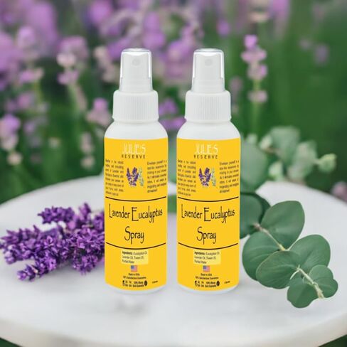 Lavender Eucalyptus Room & Linen Raper Julie's Reserve Natural Oft Oil Spray Bathratory Wivigorate and Growing ، 4 Owits (Pack of 1) in Saudi Arabia