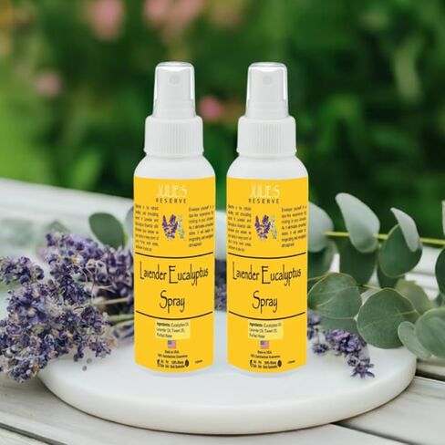 Lavender Eucalyptus Room & Linen Raper Julie's Reserve Natural Oft Oil Spray Bathratory Wivigorate and Growing ، 4 Owits (Pack of 1) in Saudi Arabia