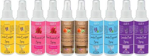 Lavender Eucalyptus Room & Linen Raper Julie's Reserve Natural Oft Oil Spray Bathratory Wivigorate and Growing ، 4 Owits (Pack of 1) in Saudi Arabia