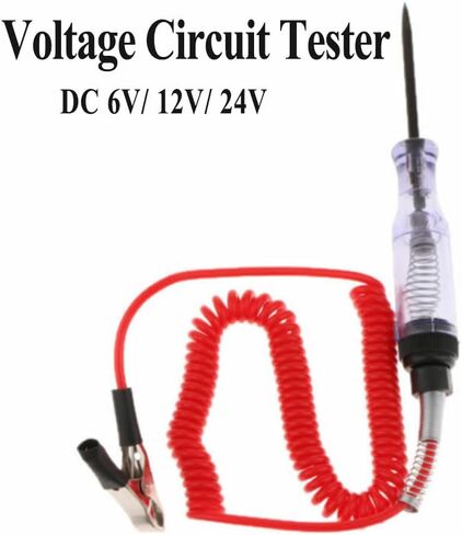 6-12-24V DC Car Circuit Tester Light, Professional Auto Voltage Continuity Test, Automotive Electrical Volt Test Light/Long Probe for Wire/Fuse/Socket More in Saudi Arabia