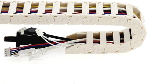 White Open Type Drag Chain Bridge 10/15/18 1000mm Length Cable Carrier with Connector for CNC 3D Printers Voron(R28,10x15 Open) in Saudi Arabia