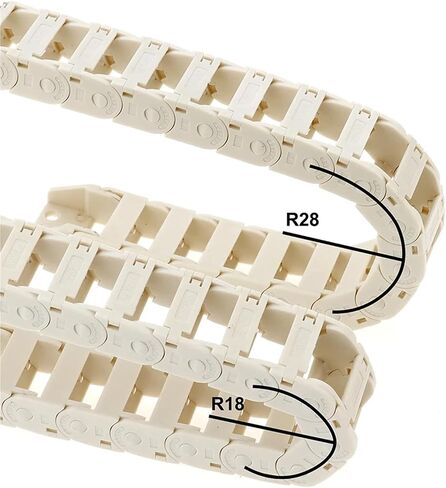 White Open Type Drag Chain Bridge 10/15/18 1000mm Length Cable Carrier with Connector for CNC 3D Printers Voron(R28,10x15 Open) in Saudi Arabia