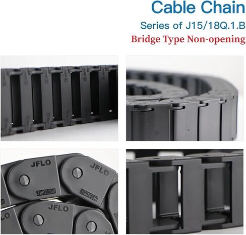 Cable Chains 15x20 15x30 18x25 18x37 mm Bridge Type Non-Opening Plastic Towline Transmission Drag Chain for Machine(75mm,18x37 mm) in Saudi Arabia