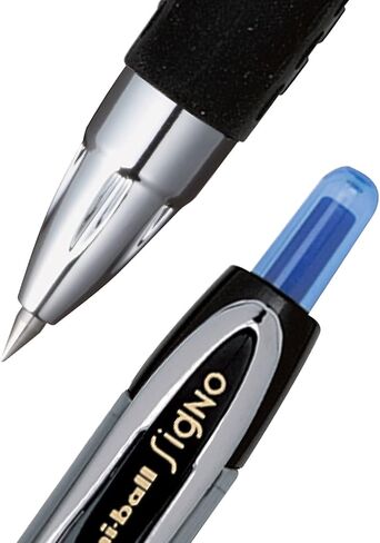 Uni-ball 61256 Signo Gel 207 قلم جل قابل للسحب بكرة دوارة حبر أزرق ميكرو فاين دزينة in Saudi Arabia