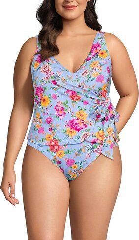 Lands 'End Women's Plus Size Dd-Cup Side Tie Tankini Top Tankini in Saudi Arabia