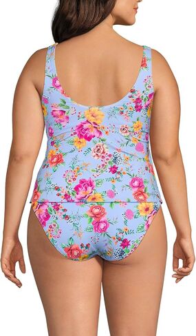 Lands 'End Women's Plus Size Dd-Cup Side Tie Tankini Top Tankini in Saudi Arabia