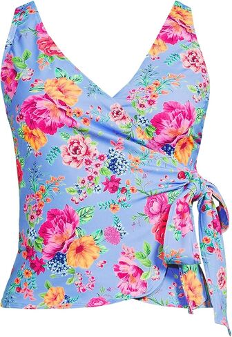 Lands 'End Women's Plus Size Dd-Cup Side Tie Tankini Top Tankini in Saudi Arabia