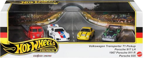 مجموعة Hot Wheels HRT54 Premium Collector - Porsche Renschport [4 سيارات صغيرة] [عمر 3 سنوات فما فوق] in Saudi Arabia