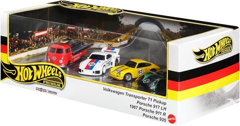 مجموعة Hot Wheels HRT54 Premium Collector - Porsche Renschport [4 سيارات صغيرة] [عمر 3 سنوات فما فوق] in Saudi Arabia