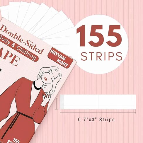155 شريط ملابس على الوجهين ، شريط جسم قوي للنساء ، والبشرة والنسيج ، وذات الخدمة الشاقة ، وغير مرئي ، وشرائح مسبقة ، لا توجد بقايا ، لطيفة للبشرة الحساسة ، عقد طوال اليوم in Saudi Arabia