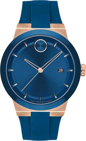 Movado Bold Fusion Men's Watch - Swiss Quartz 3H Movement, Silicone Strap - 5 ATM Water Resistance - Luxury Fashion Timepiece for Him - 42.30mm in Kuwait