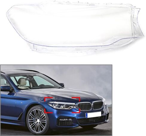Cnardg24 Headlight Lens Cover Head Lampshade Replacement 63117214962 PC Shell for BMW 5 Series G30 Sedan G31 Touring G38 2016-2019, Right Side in Saudi Arabia