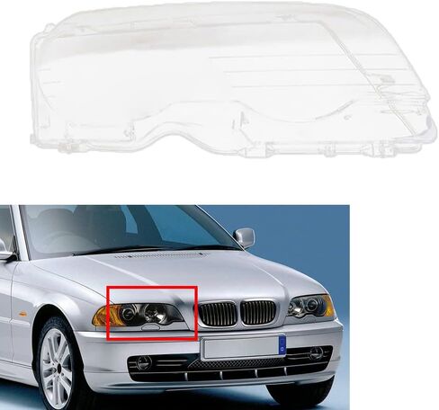 Cnardg24 Lens Lens Cover Cover Head Shell Shell for BMW 3 Series E46 2 Door 1999-2003 ، لـ M3 2-Door 2001-2006 ، الجانب الأيمن in Kuwait