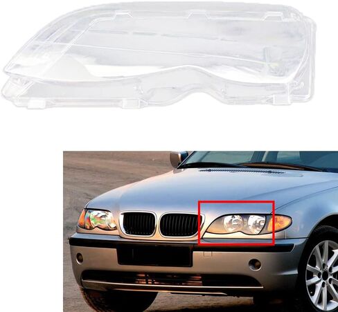CNARDG24 CLEAR Headiplamp Lens Lens Cover Cover Shell Side Side Side Presention for BMW 3 Series E46 4 Door 2002 2003 2004 in Kuwait