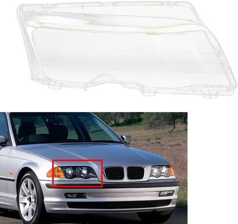 CNARDG24 LESS LENS COVER HEAD SHED SHERM FOR BMW 3 Series E46 4 DOOR SEDAN 1998 1999 2000 2001 ، الجانب الأيمن in Saudi Arabia