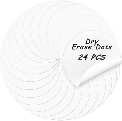 10 قطع من دوائر النقاط الجافة للمسح مقاس 11 بوصة، ملصقات فينيل قابلة للإزالة لأقلام السبورة البيضاء، ملصقات جدارية للبقع للفصول الدراسية والتدريبات والتقدم في التدريس بالمدرسة (10 ألوان) in Kuwait