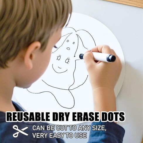 10 قطع من دوائر النقاط الجافة للمسح مقاس 11 بوصة، ملصقات فينيل قابلة للإزالة لأقلام السبورة البيضاء، ملصقات جدارية للبقع للفصول الدراسية والتدريبات والتقدم في التدريس بالمدرسة (10 ألوان) in Kuwait