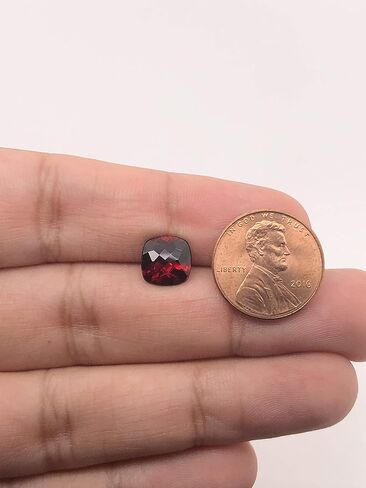 Instagem Natural Mozambique Garnet Cushion Checkered Cut Shape AAA Quality from 5MM-12MM in Saudi Arabia