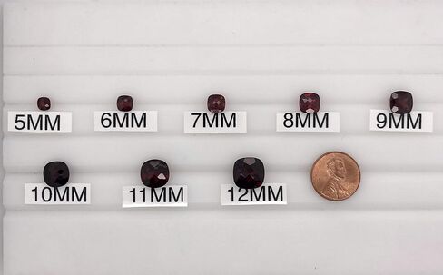Instagem Natural Mozambique Garnet Cushion Checkered Cut Shape AAA Quality from 5MM-12MM in Saudi Arabia