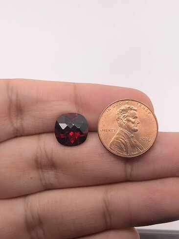 Instagem Natural Mozambique Garnet Cushion Checkered Cut Shape AAA Quality from 5MM-12MM in Saudi Arabia