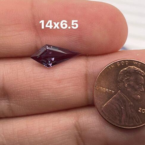 Instagem Lab Created Alexandrite Kite Shape Step Cut AAA Quality from 5x2.25MM - 14x6.5MM in Kuwait