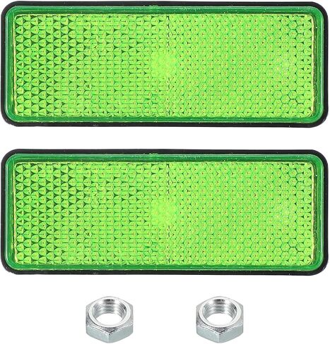 PATIKIL Rectangle Rear Reflectors, 2 Pcs Safety Reflective Warning Reflector Plastic Universal Motorcycle Reflector with M5 Screw Mount for Car Motorcycle Trailer Bike Bicycles, White in Saudi Arabia