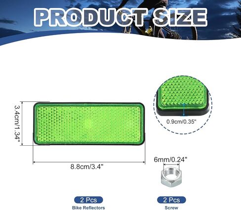 PATIKIL Rectangle Rear Reflectors, 2 Pcs Safety Reflective Warning Reflector Plastic Universal Motorcycle Reflector with M5 Screw Mount for Car Motorcycle Trailer Bike Bicycles, White in Saudi Arabia