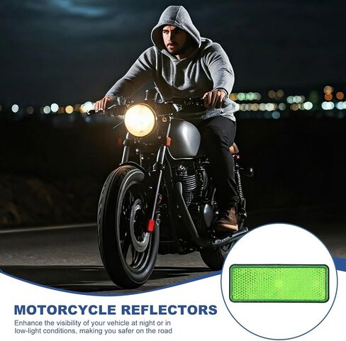 PATIKIL Rectangle Rear Reflectors, 2 Pcs Safety Reflective Warning Reflector Plastic Universal Motorcycle Reflector with M5 Screw Mount for Car Motorcycle Trailer Bike Bicycles, White in Saudi Arabia
