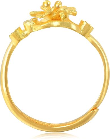 Sang Sang Sang 999.9 24K Gold Price-By-Right 3.74g Gold Floral Ring (قابل للتعديل) للنساء ومناسبة الزفاف 69462R in Saudi Arabia