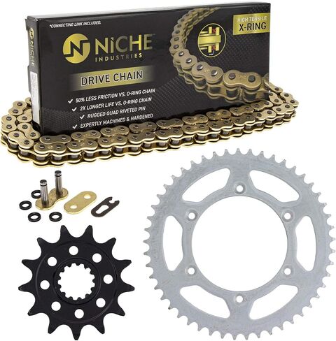 NICHE Drive Sprocket Chain Combo for 2013-2018 Suzuki RMZ250 Front 13 Rear 49 Tooth 520V-X X-Ring 114 Links in Saudi Arabia
