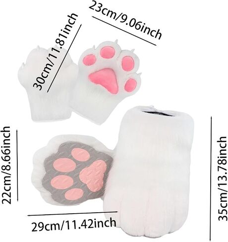 Cosplay Animal Paws Fursuit for Women Gloves for Holiday Role Playing Masquerade in Saudi Arabia
